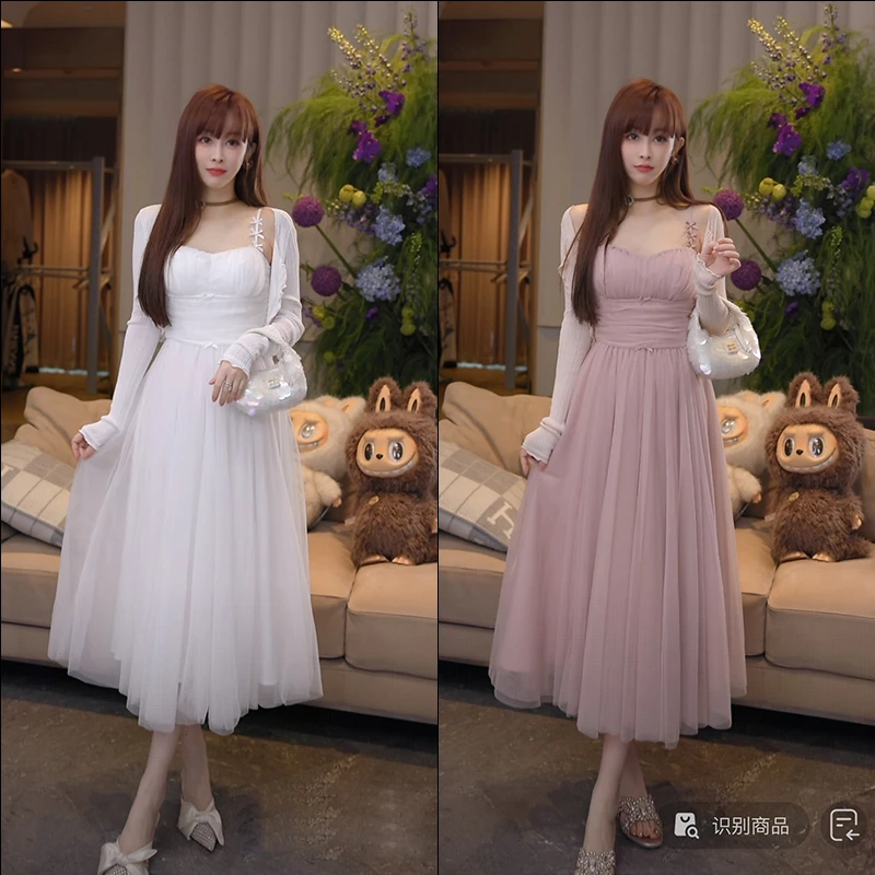 【mimius】婷 订婚裙～仙女裙收腰显瘦大摆蓬蓬吊带裙（含胸垫）G05724