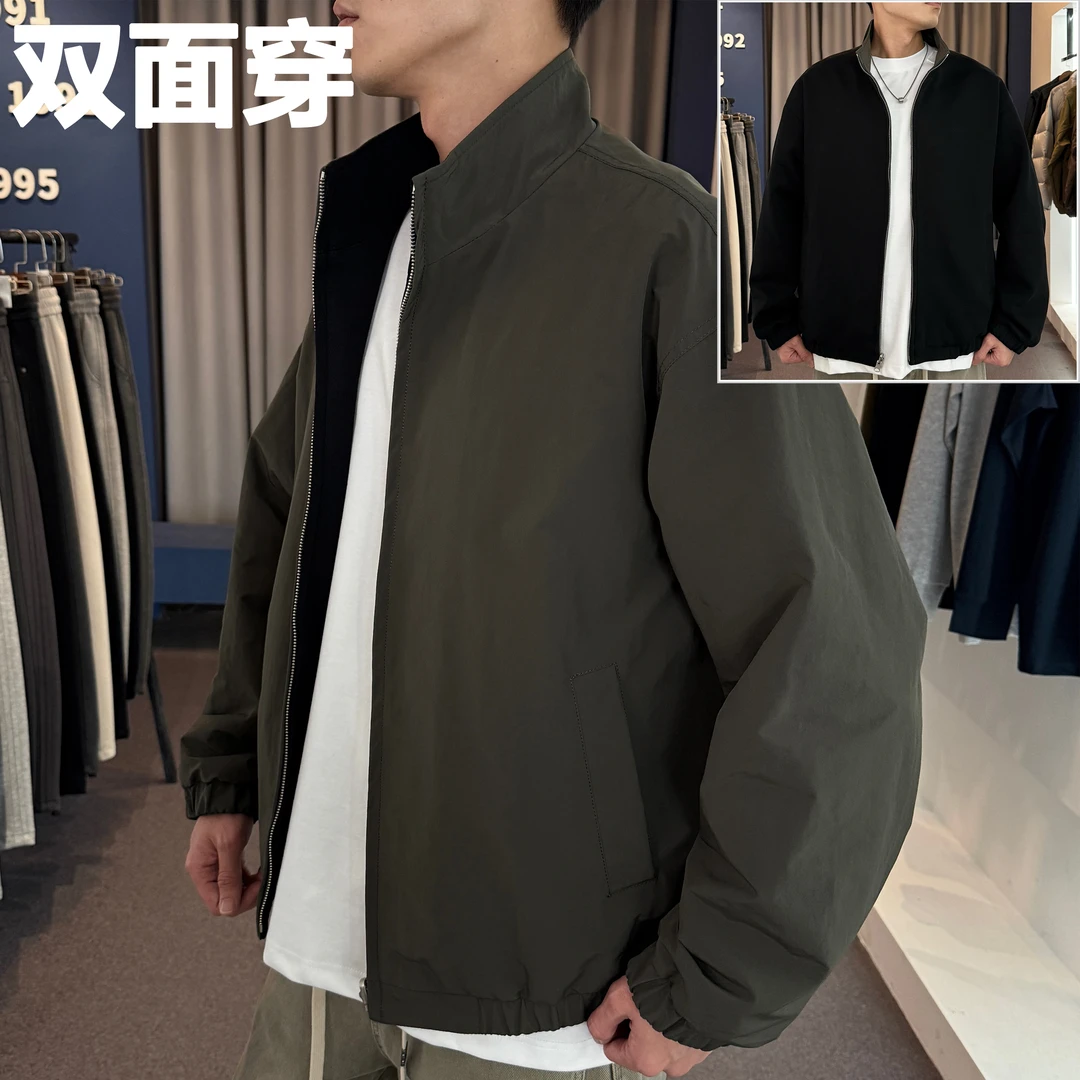 【立领双面穿夹克】秋季户外防风保暖设计感百搭休闲时尚宽松男外套