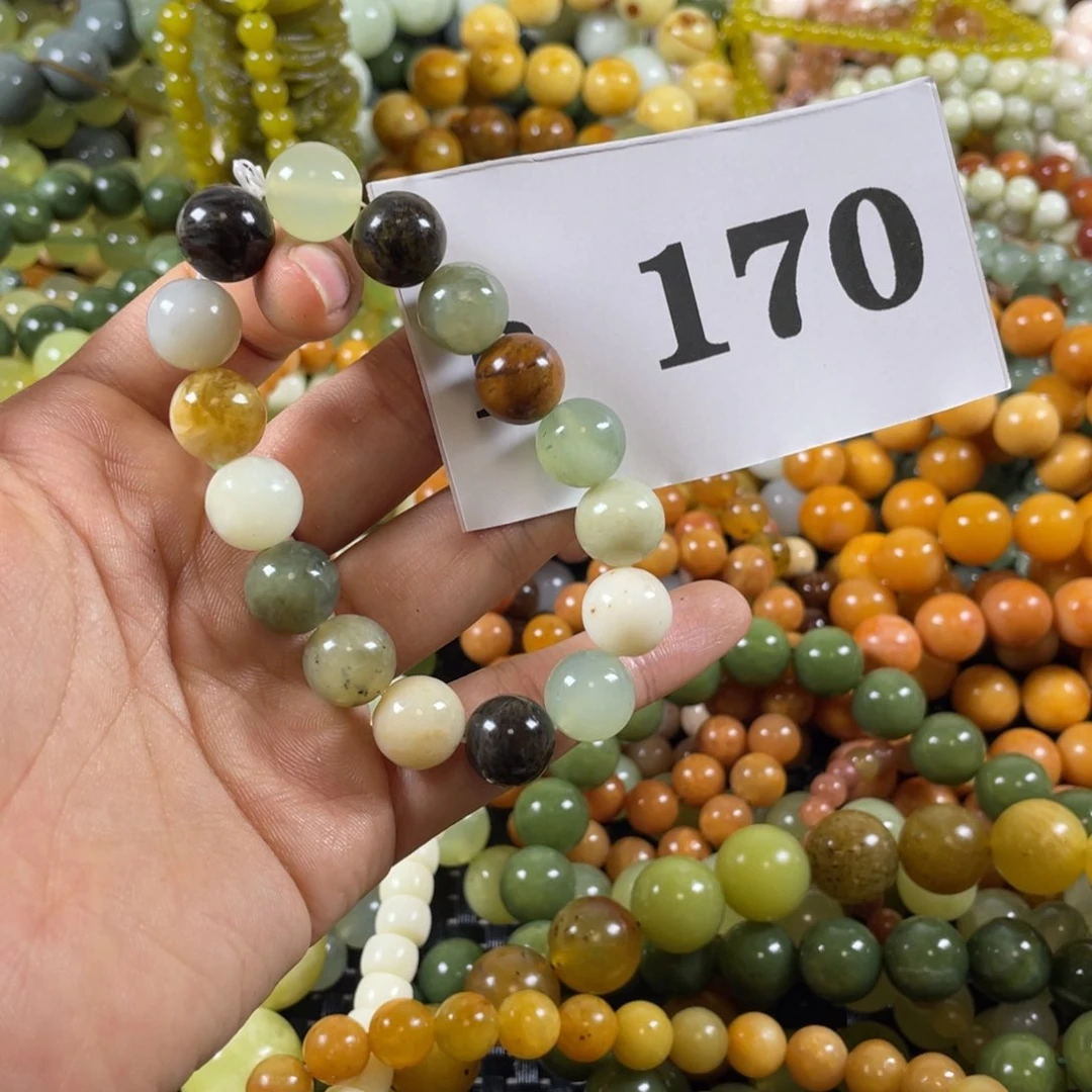 未镶嵌蛇纹石玉手链