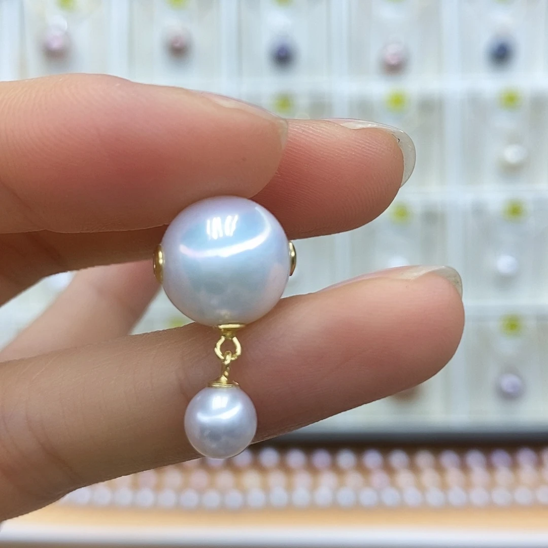 淡水珍珠吊坠(赠链)银S925镶嵌