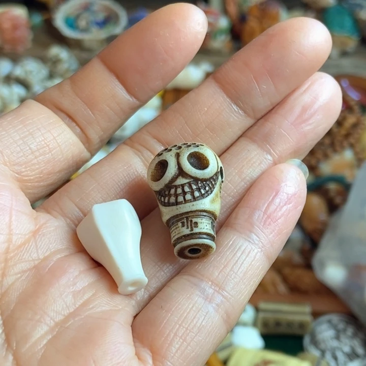 ?*配饰驼骨雕刻三通一起