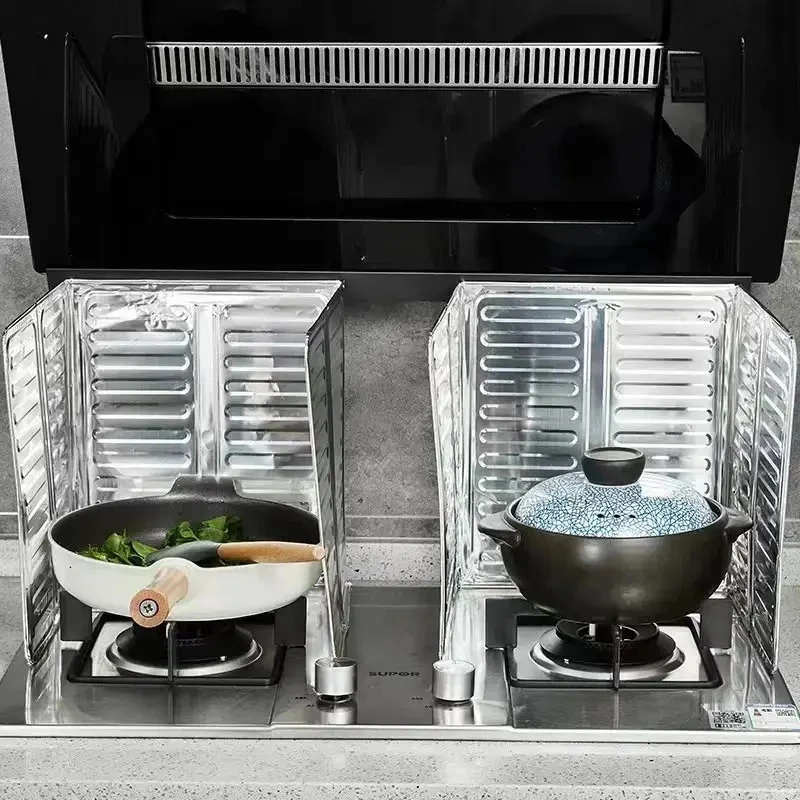 灶台可折叠挡油板煤气灶隔热板厨房炒菜防护板家用防溅油挡板