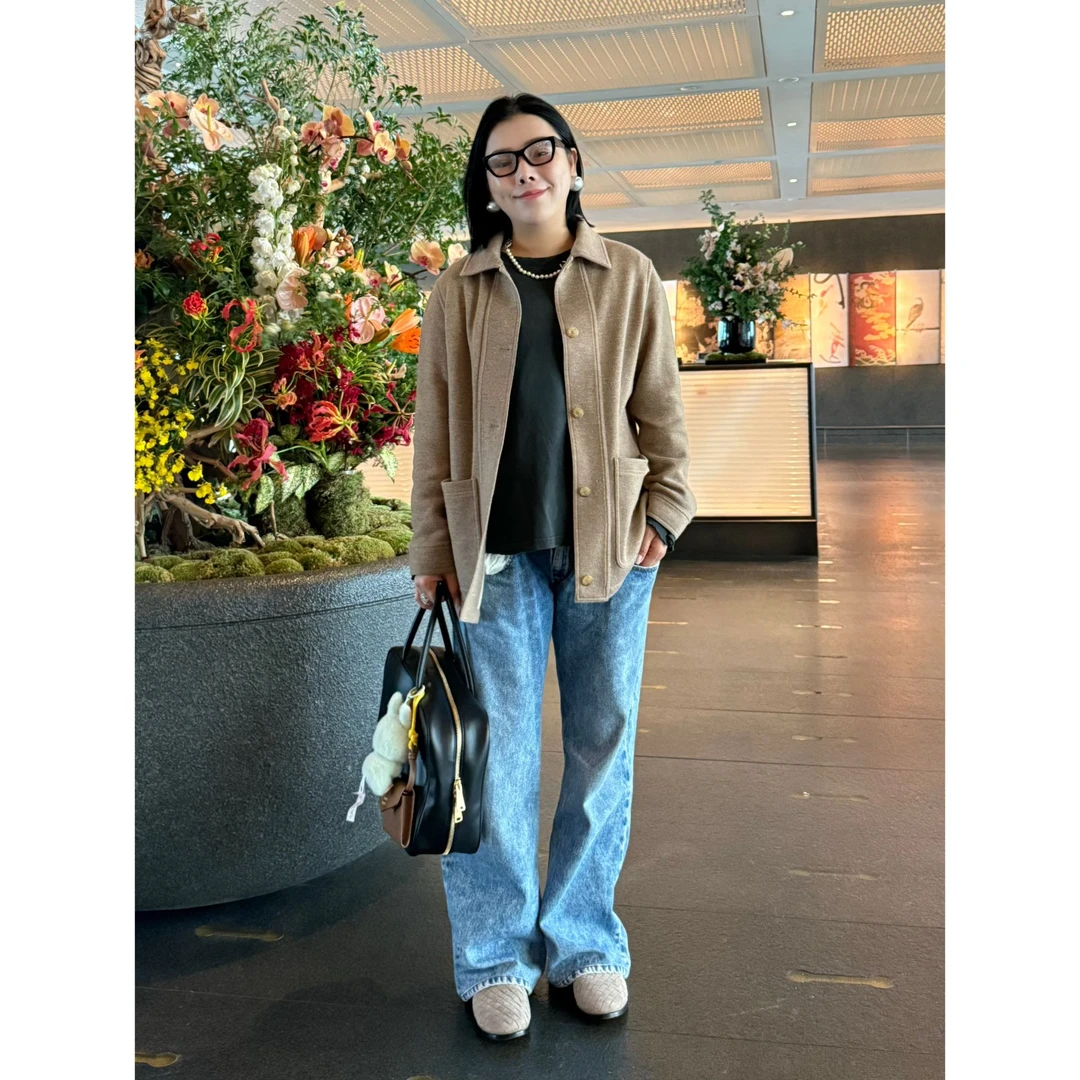 MY WANTS 25秋冬老钱风女毛呢外套小众上衣休闲复古女DY3050