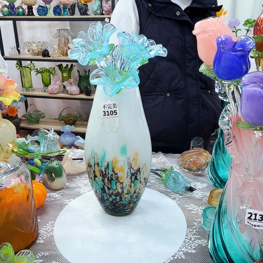 不完美琉璃花瓶花器艺术品