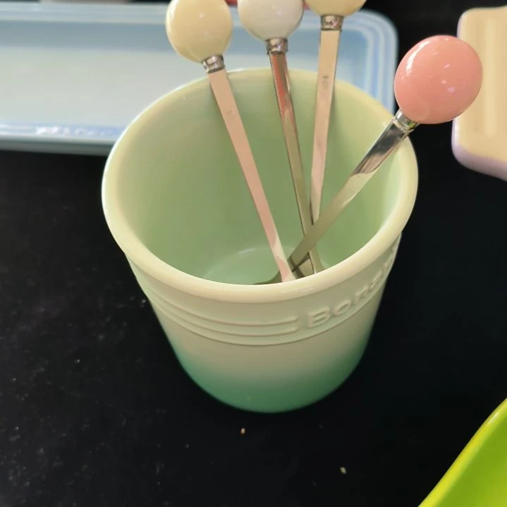 瓷水果叉4只带杯子，，，