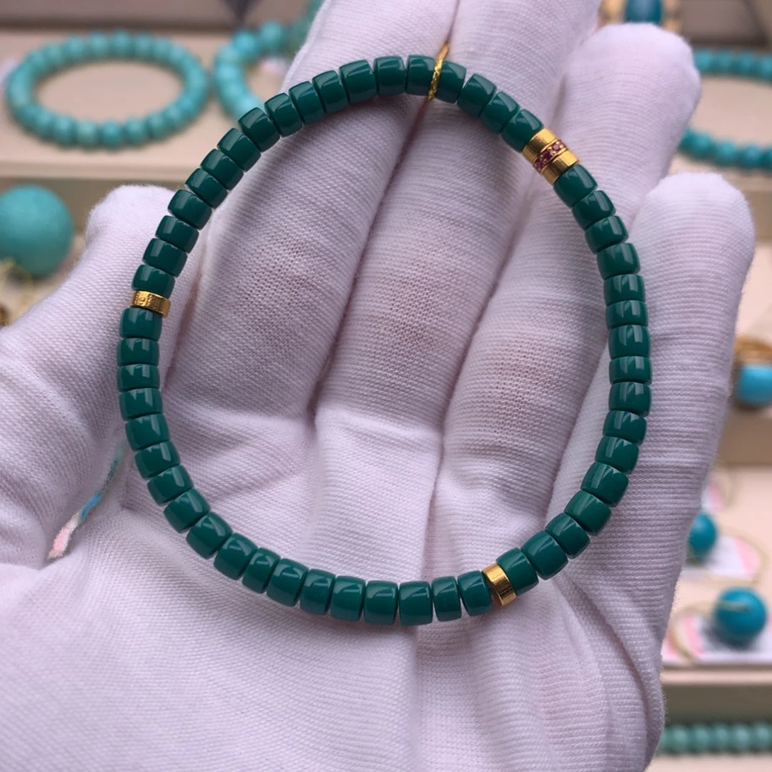 绿松石18K金镶嵌珠宝奇石