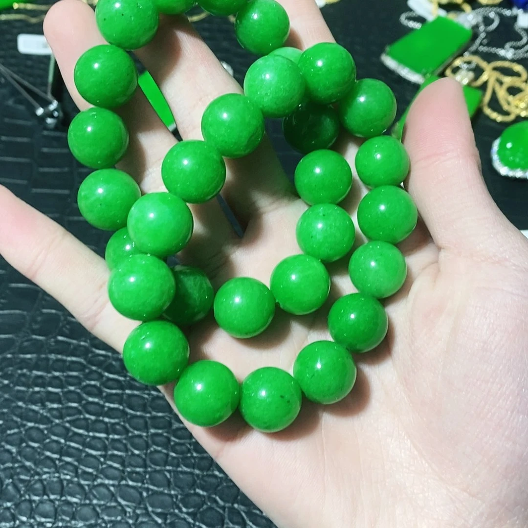 翡翠耳饰14K金镶嵌手串