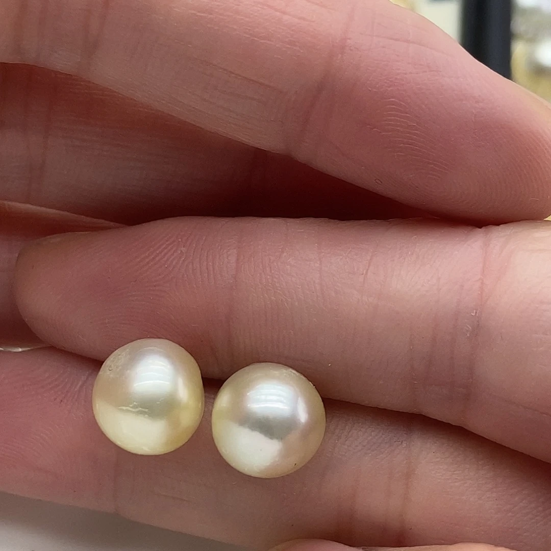 耳饰海水珍珠银S925镶嵌