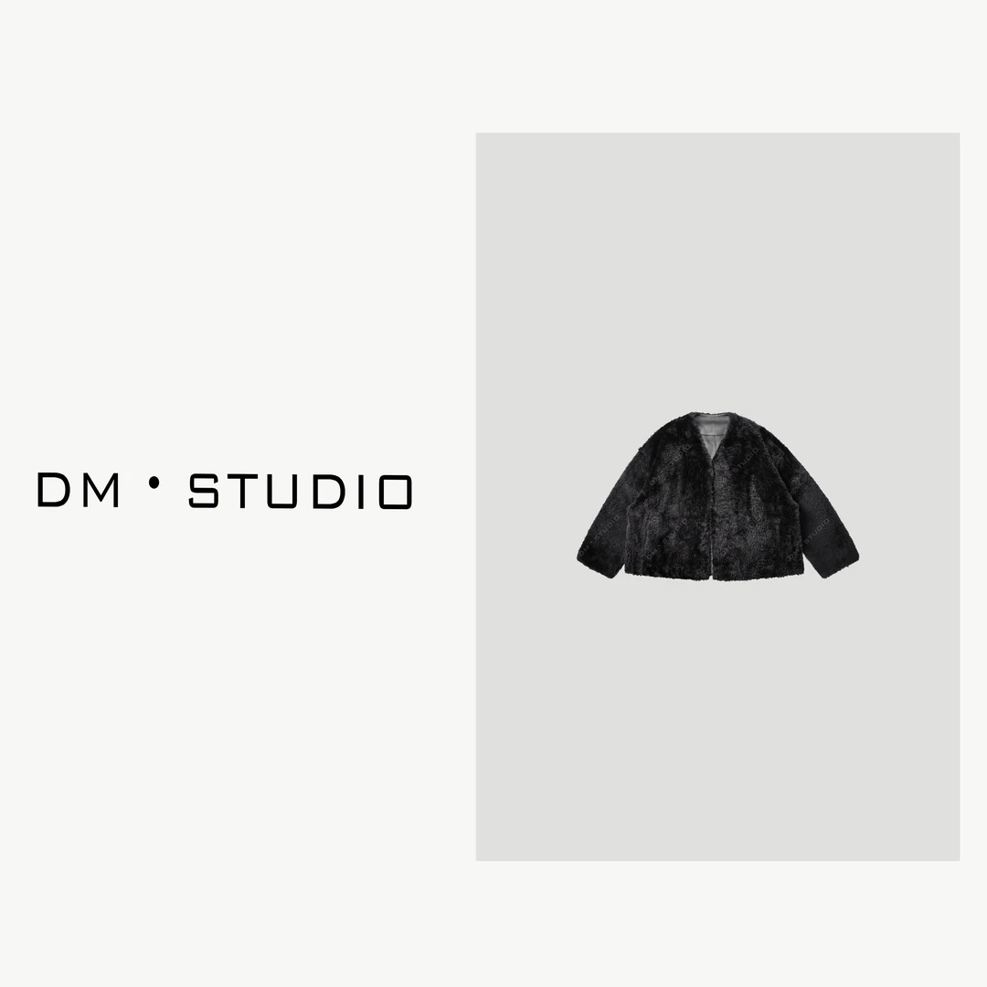 -DM•STUDIO/千金风气质复古桑葚紫A级拉贡皮毛一体外套（1513）