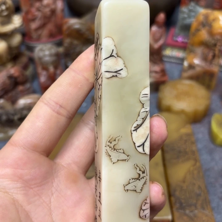 玉***玺寿山石印石桌面摆件