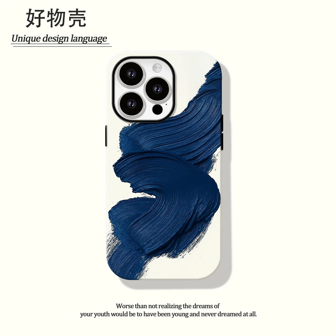 立体油画菲林二合一适用苹果17promax华为vivo小米oppo手机壳防汗