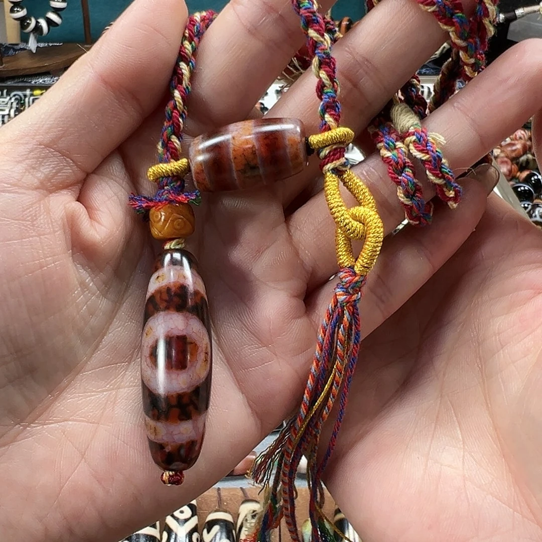 玛瑙/玉髓未镶嵌珠宝半成品吴老天地套链