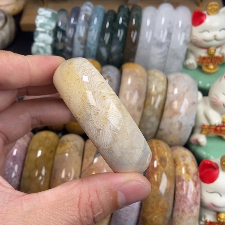 未镶嵌手链硅化珊瑚（珊瑚玉）53+