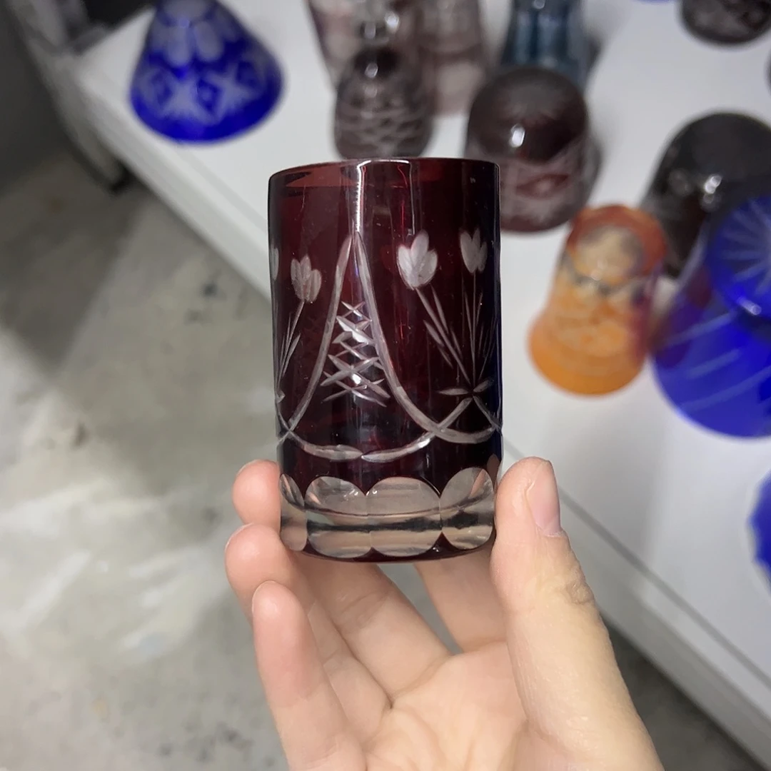 水晶玻璃平底款微瑕一个