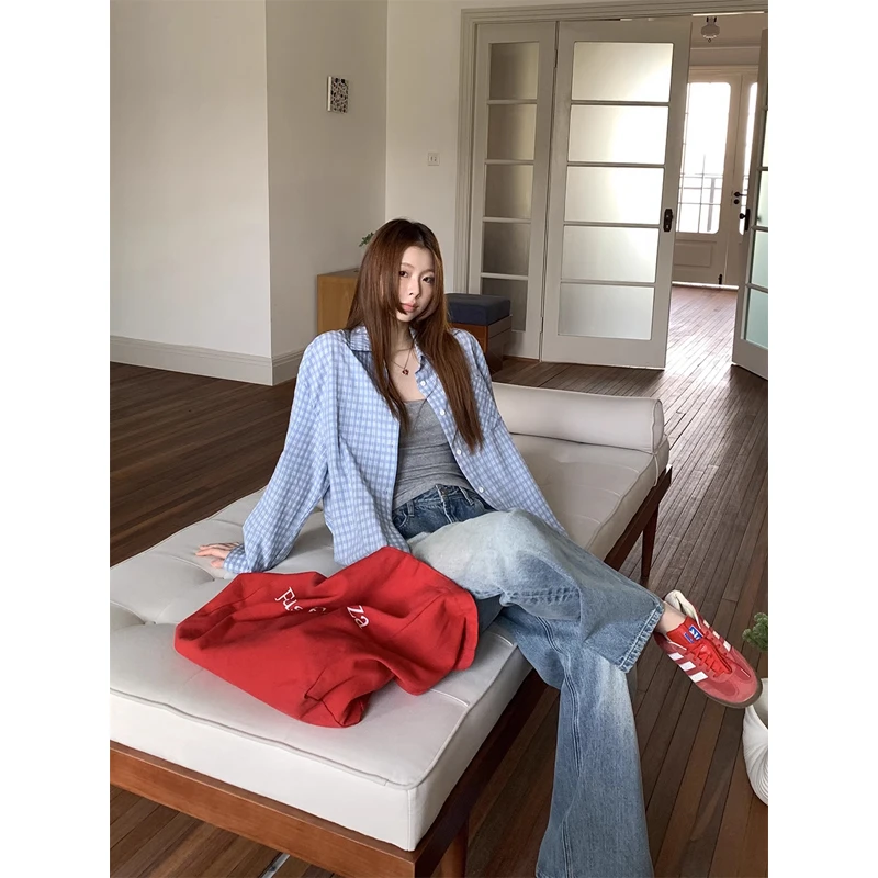 【邂逅心动】衬衫 春季时尚新款穿搭休闲长袖单排扣BD衬衫251U0541