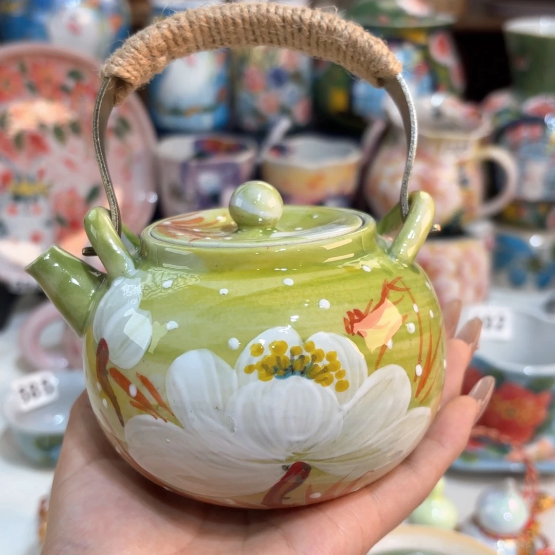 景德镇手绘高温釉下彩陶瓷茶具