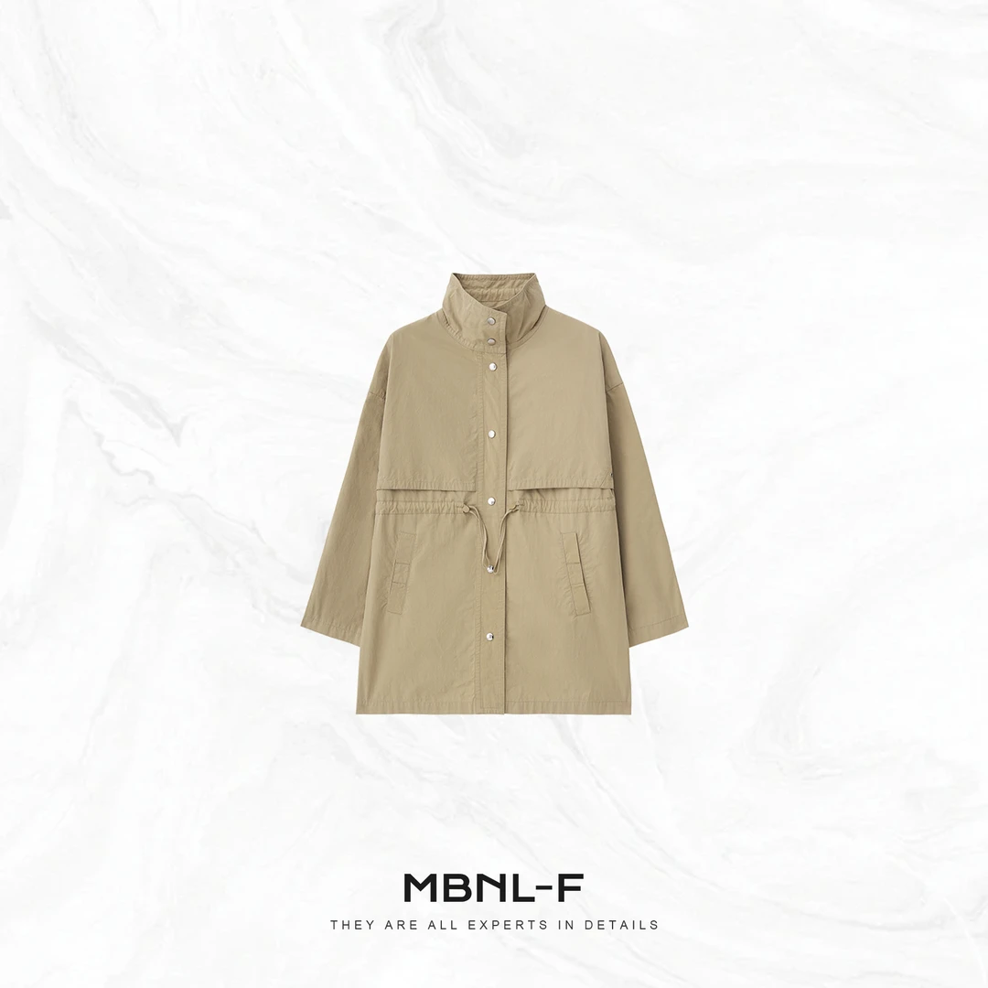 MBNL-F "极简ROW系" 100%棉秋季松弛感收腰风衣 秦磊TH-WT810