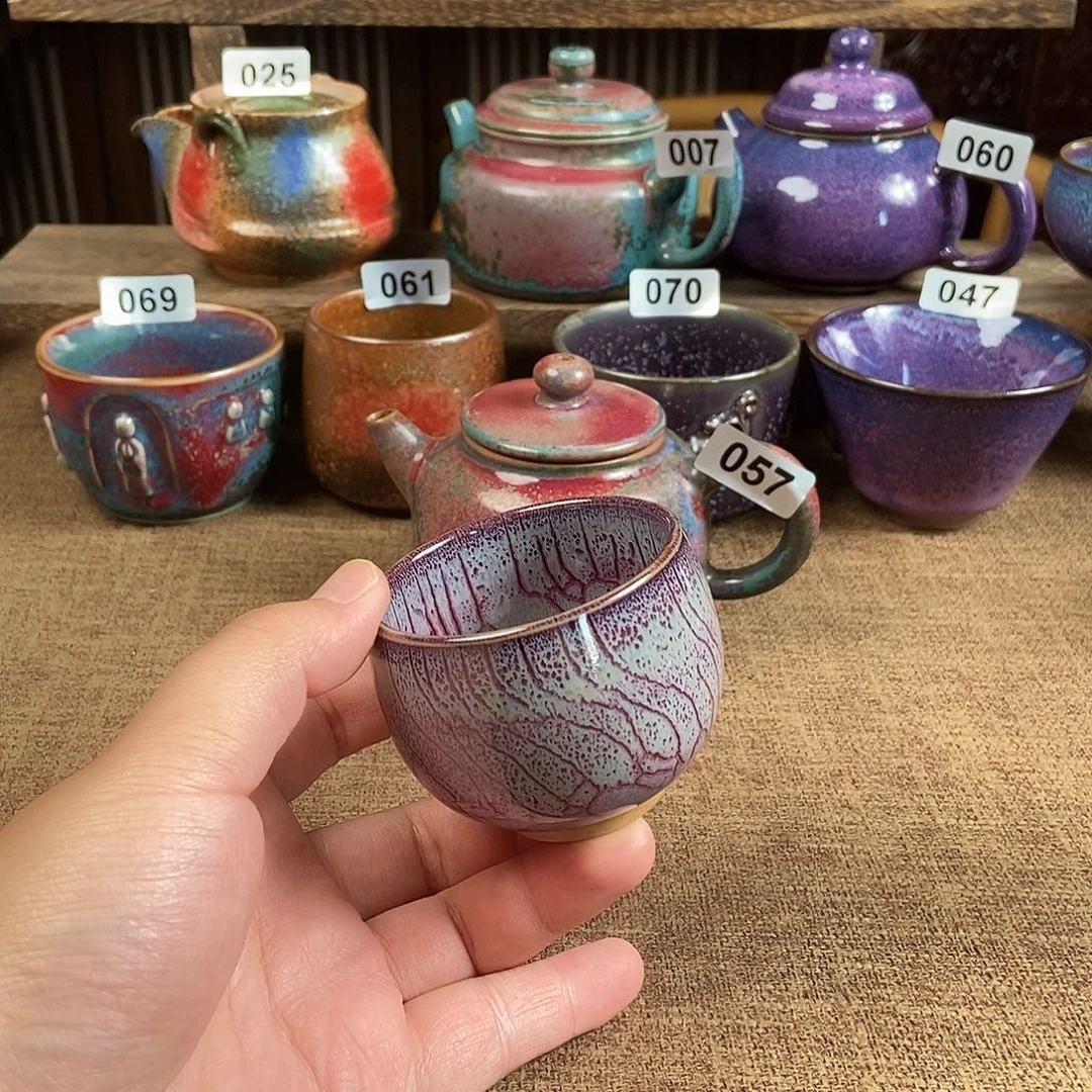瓷片钧瓷茶壶茶具