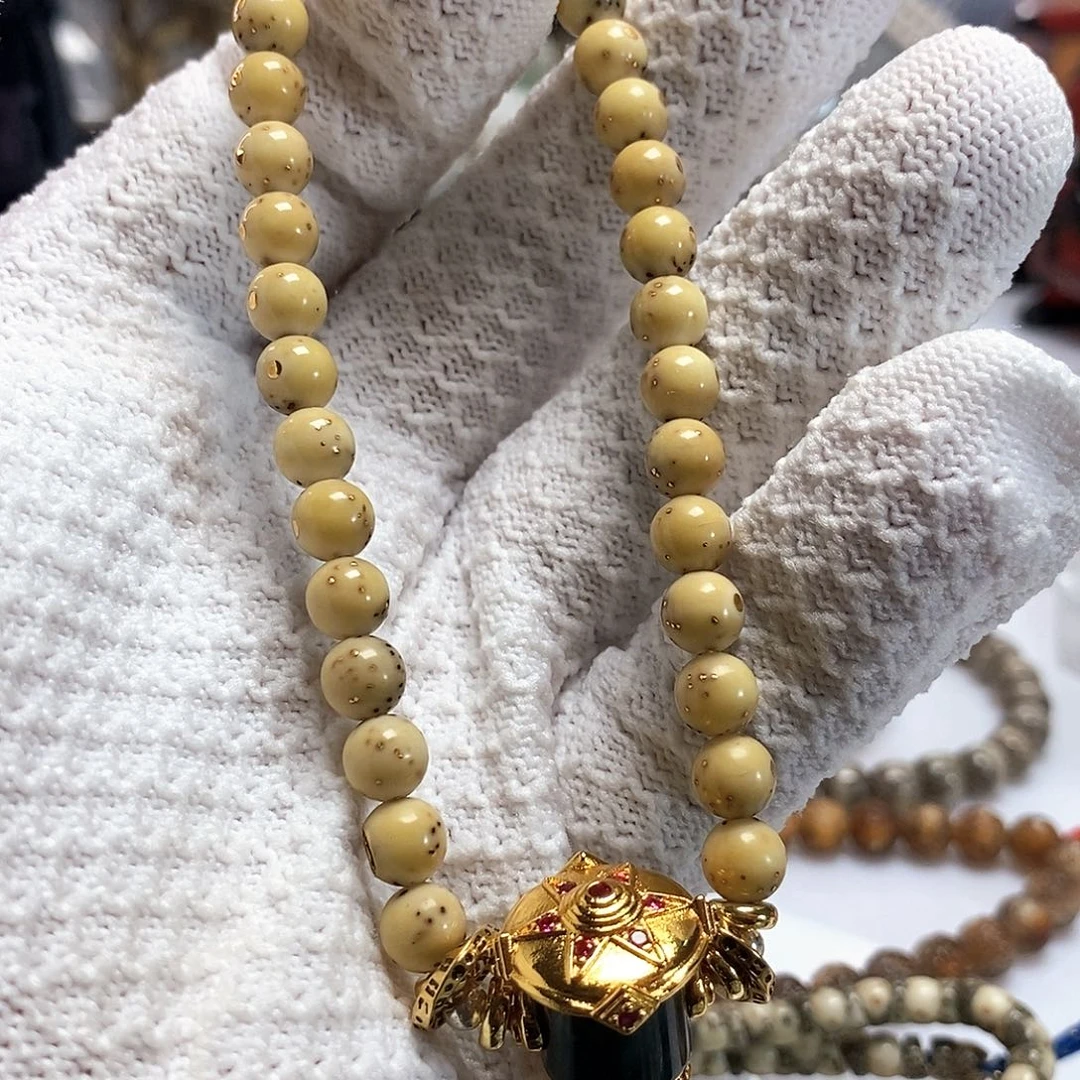 星月菩提吊坠7圆龙蛋满镶嵌