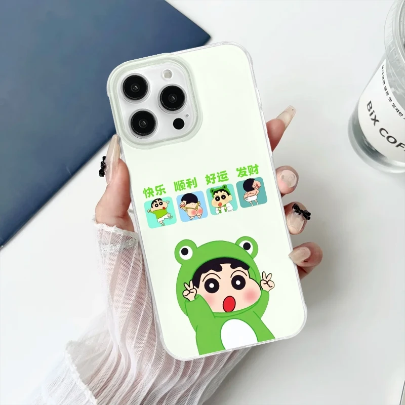 适用华为OPPO小米VIVO荣耀IMD大孔防摔iphone苹果手机壳快乐小新