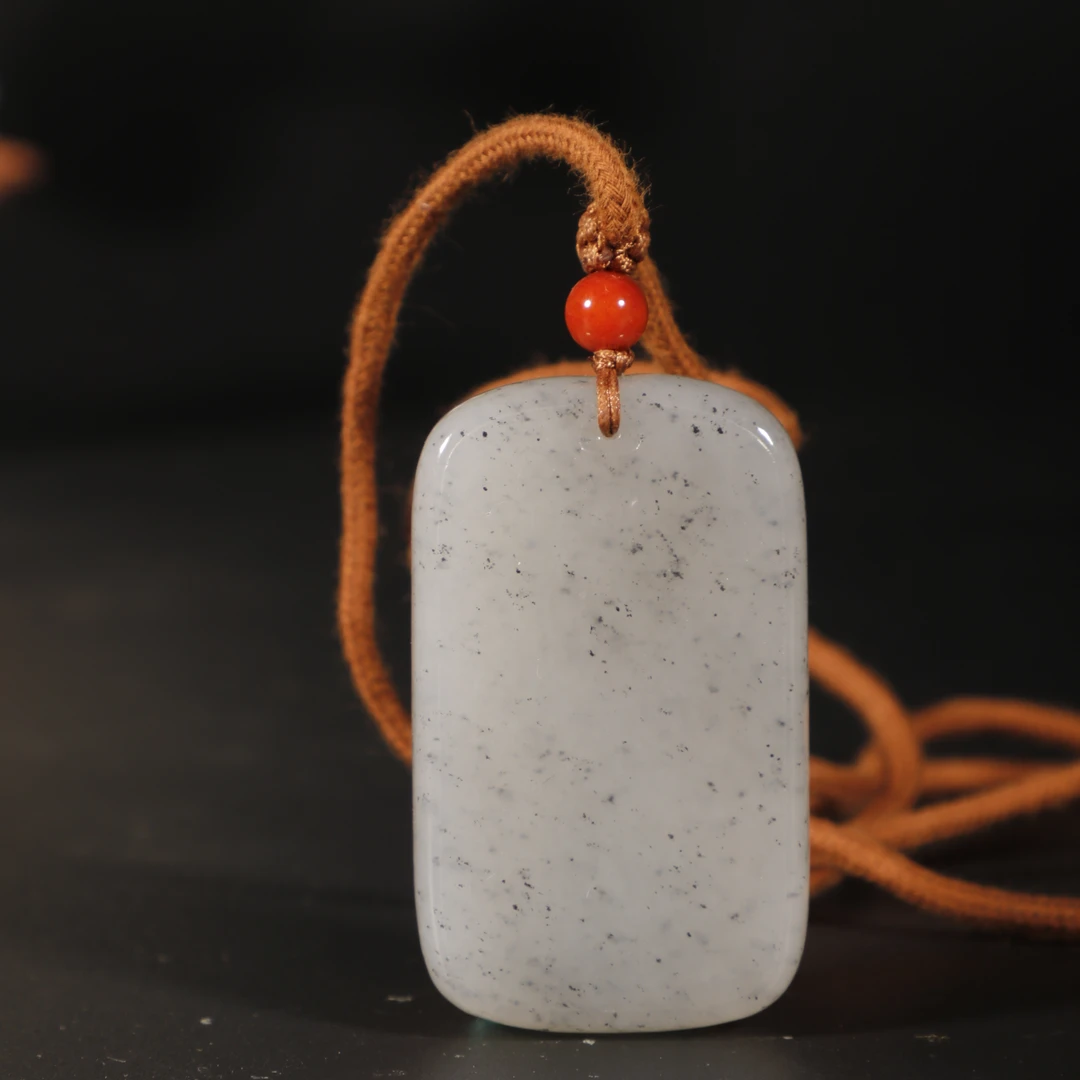 lot8805和田玉青花平安无事牌/云南典藏