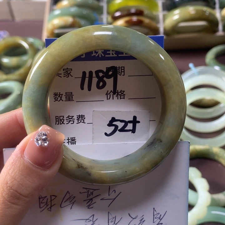 蛇纹石玉未镶嵌手镯1189