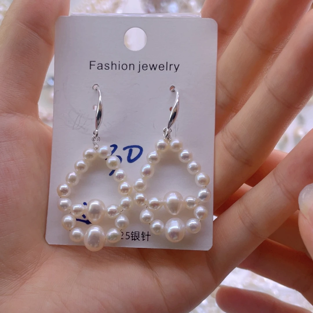 合金淡水珍珠耳钩