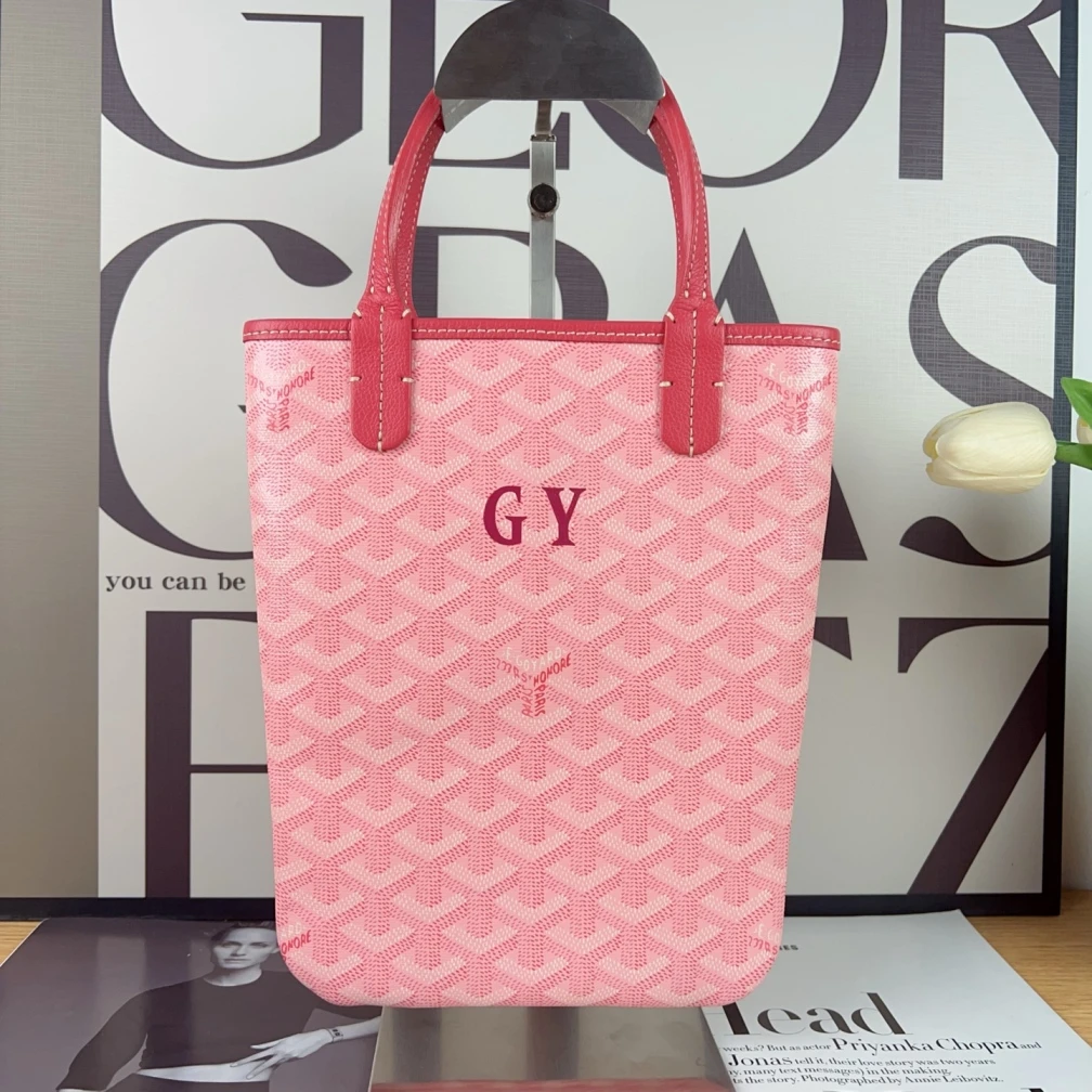 99新 Goyard Goyard/戈雅 限定樱花粉色 竖款手拎 020186