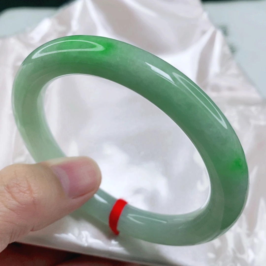 未镶嵌手镯翡翠56.3圈口圆条