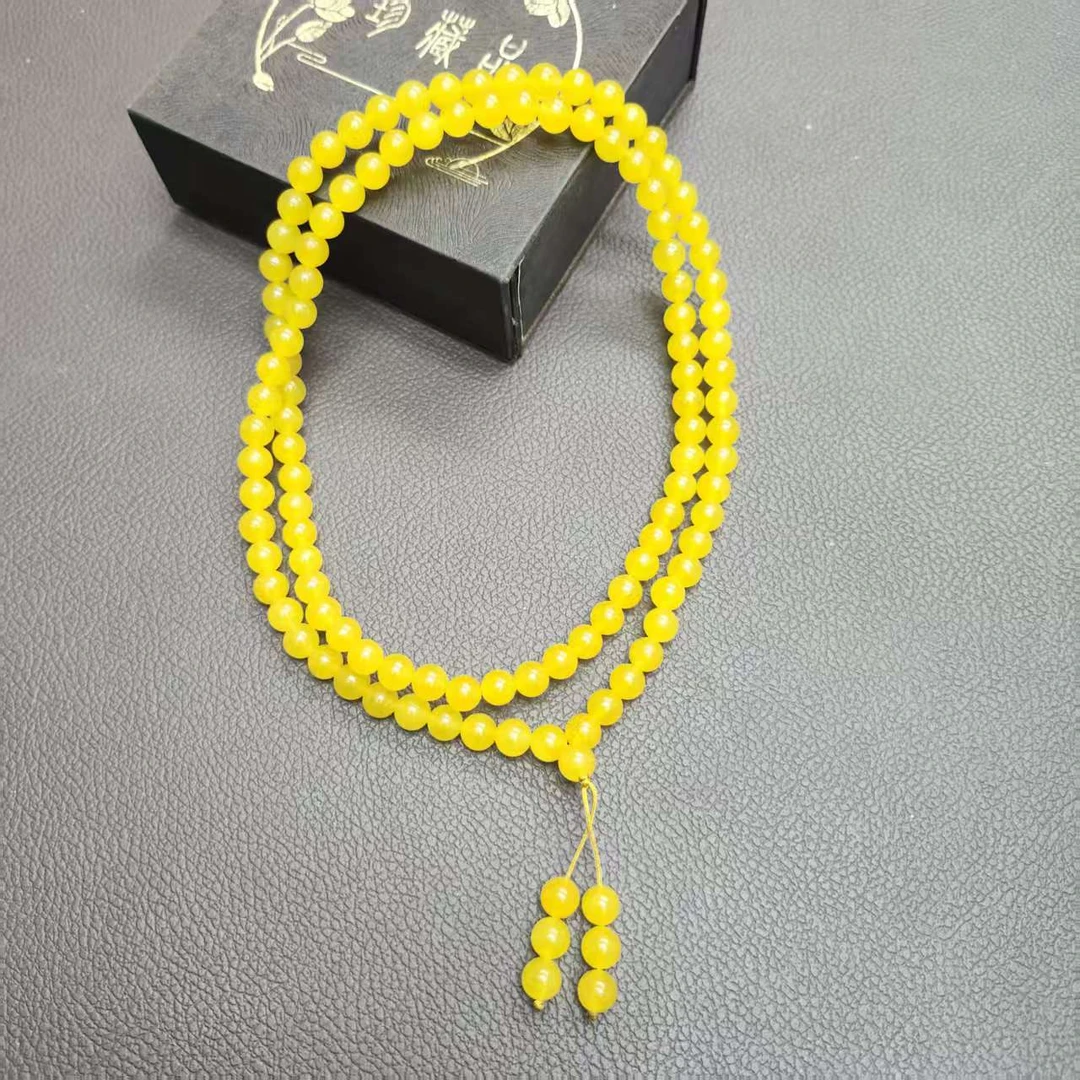 黄金玉精美108粒手持手把件-