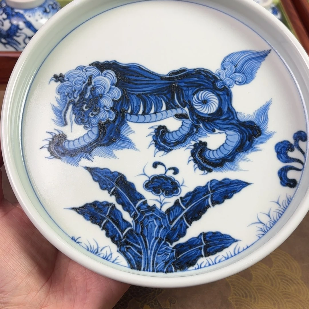 陶瓷盖碗景德镇手绘茶器