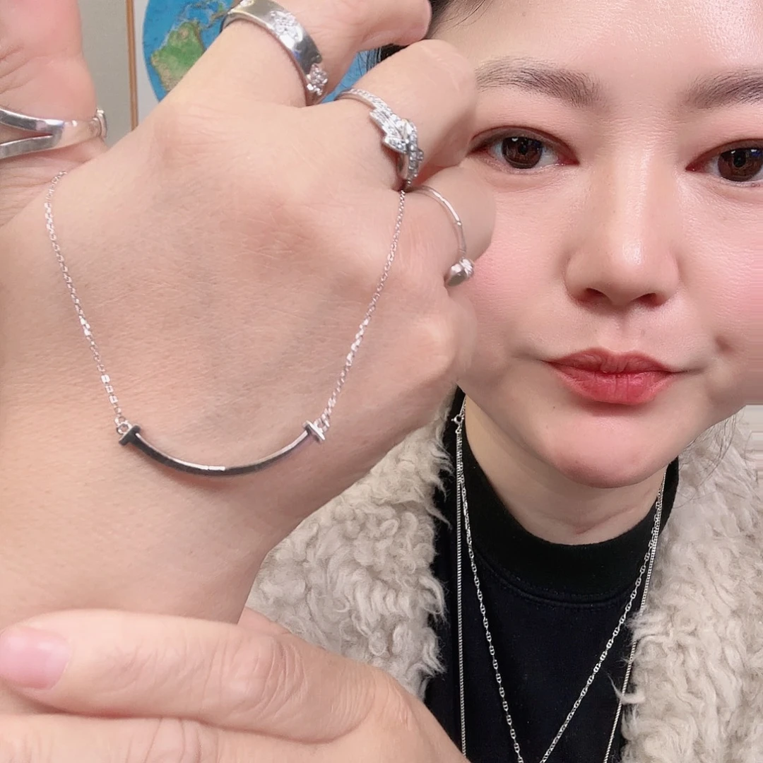 坠链均925银微笑微笑项链银45长