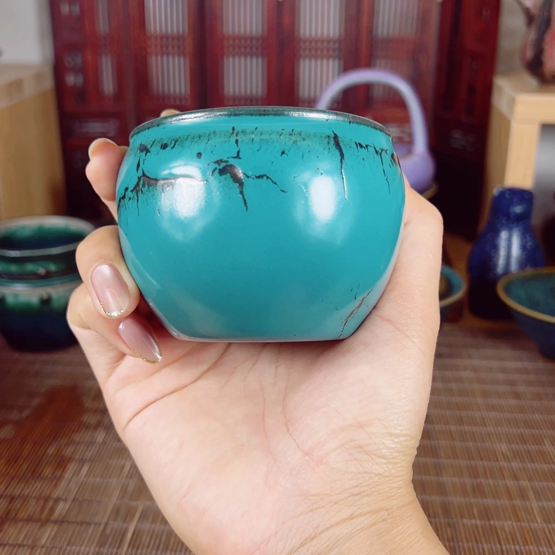 杨晓永钧瓷 松石绿 神后原产地