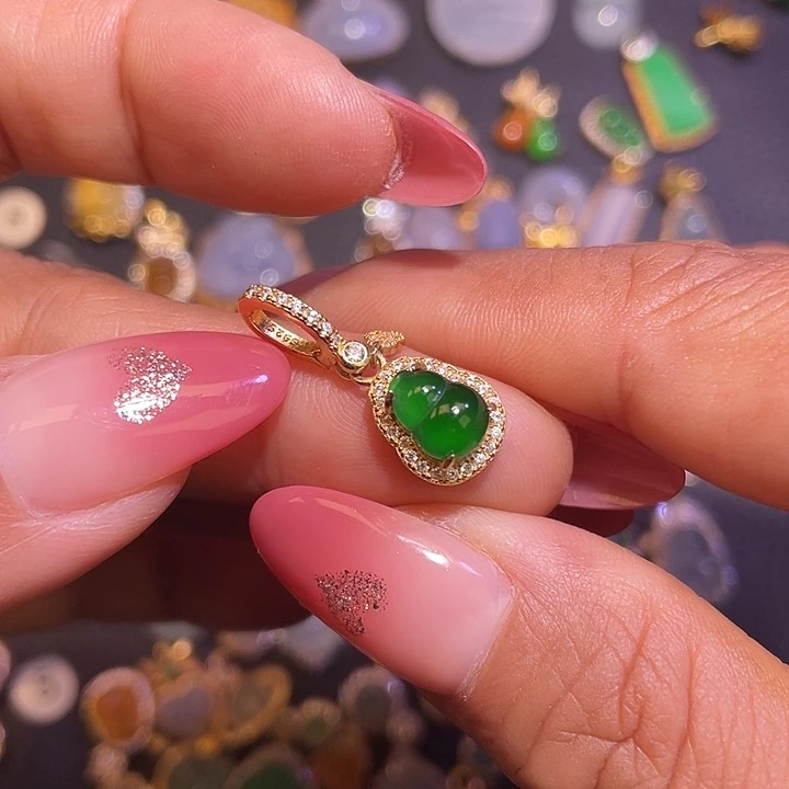 翡翠银S925镶嵌颈饰