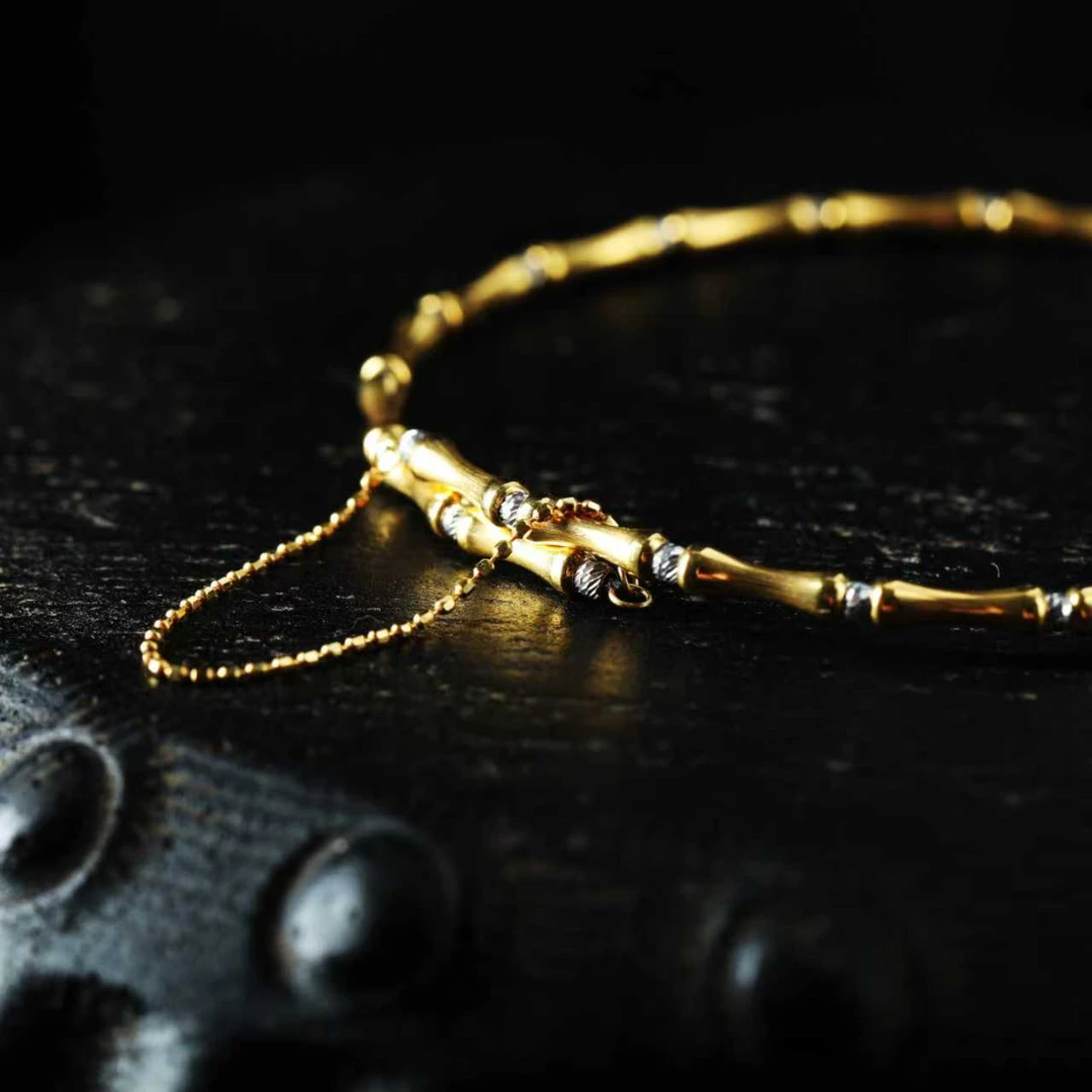 【节节高升】竹节手环18k金