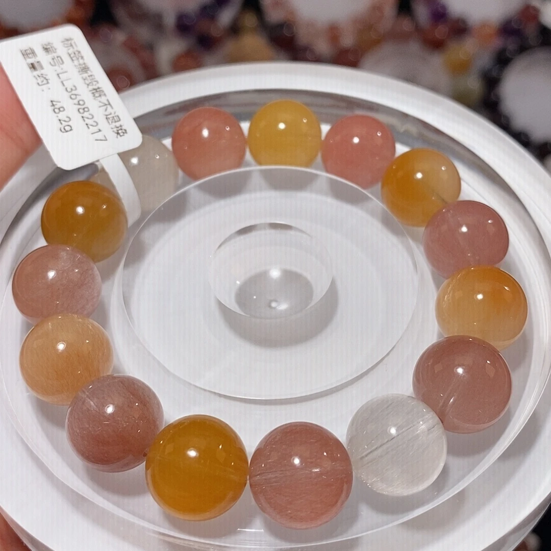 水晶手链未镶嵌F彩兔毛13.5