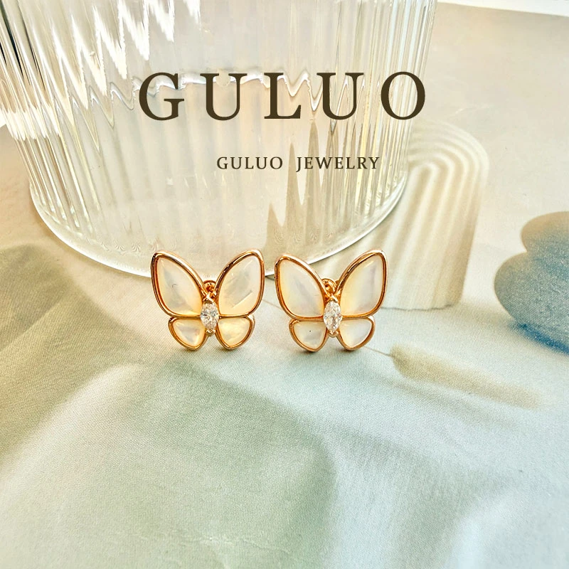 合金耳饰 GULUO 耳钉经典百搭耳饰简约通勤款B