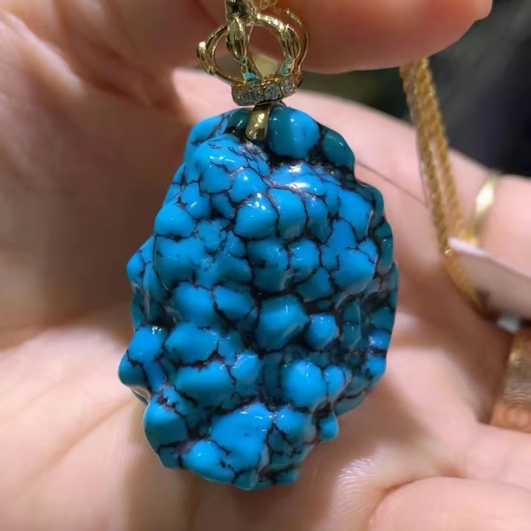随形天然蓝色矿区一手货源散珠配饰精工打磨项链（直播间为准）