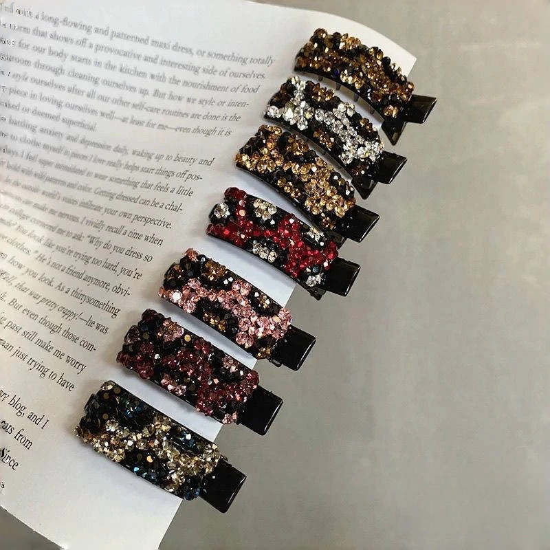 网红气质精致百搭炫彩闪钻少女侧边夹刘海夹顶夹马尾夹高级鸭嘴夹