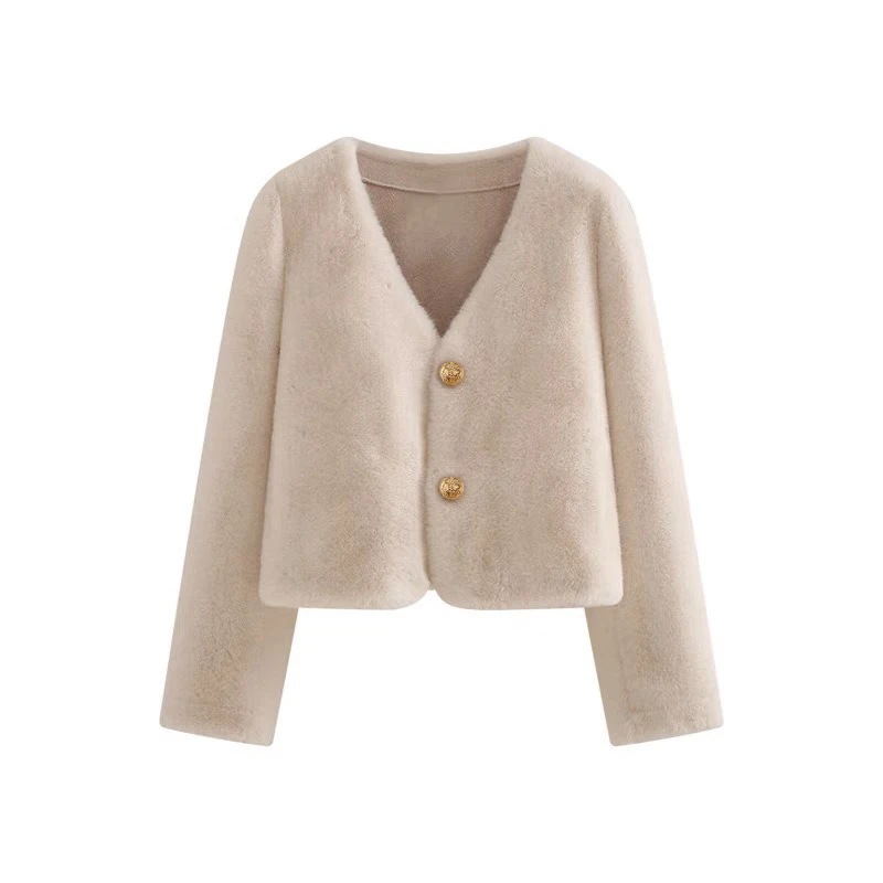 【韩国财阀千金】皮毛一体开衫外套