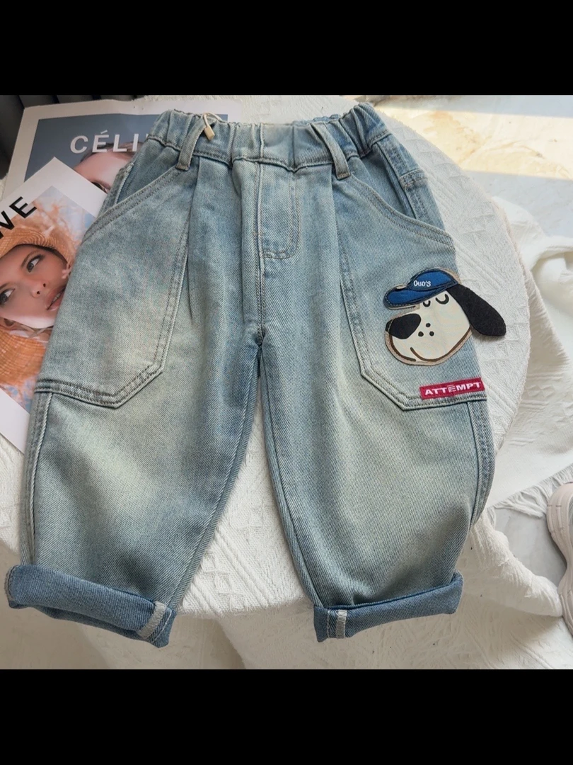 男童裤子儿童春装牛仔裤宝宝休闲长裤2025春秋新款