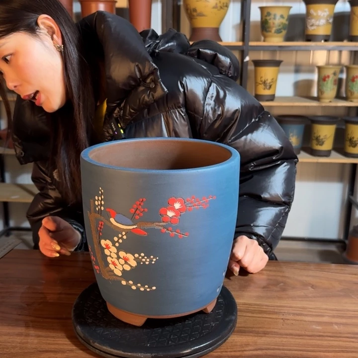 紫砂紫砂花盆精品花盆