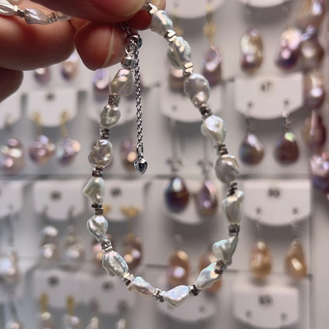 淡水珍珠手绳银S925镶嵌?*希