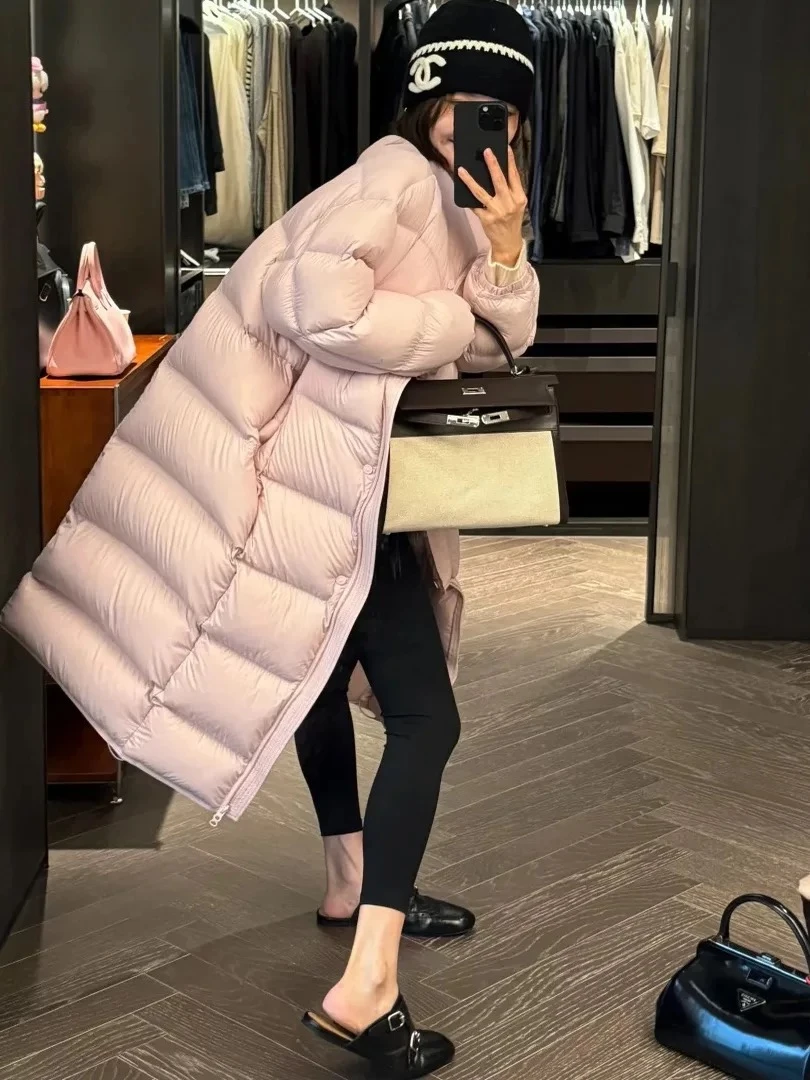 MM2025冬季新款立领大被子95白鸭绒羽绒服加厚女韩版长款28-88