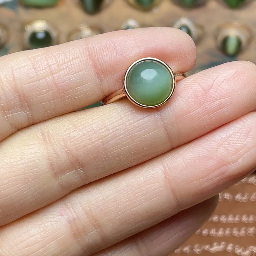 和田玉（碧玉）银S925镶嵌吊坠(赠链)