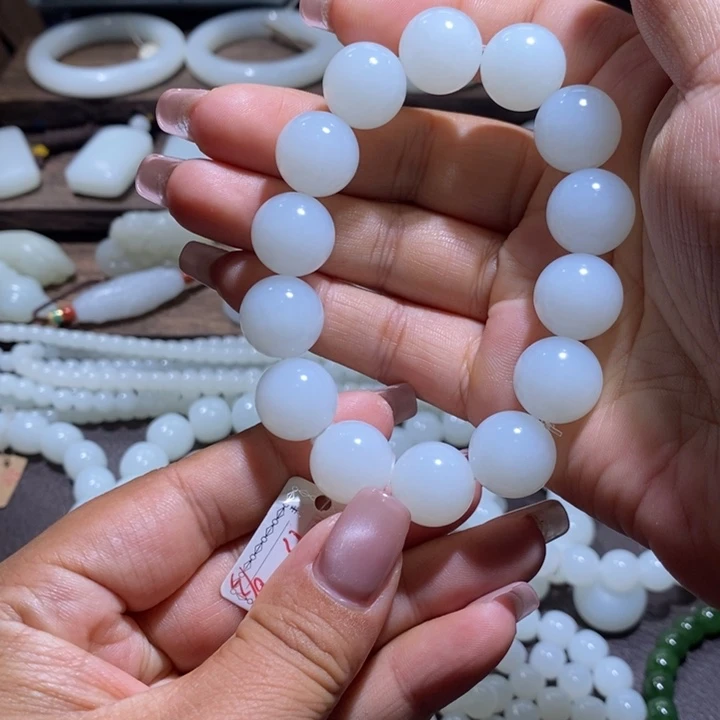 和田玉未镶嵌手链橙*然