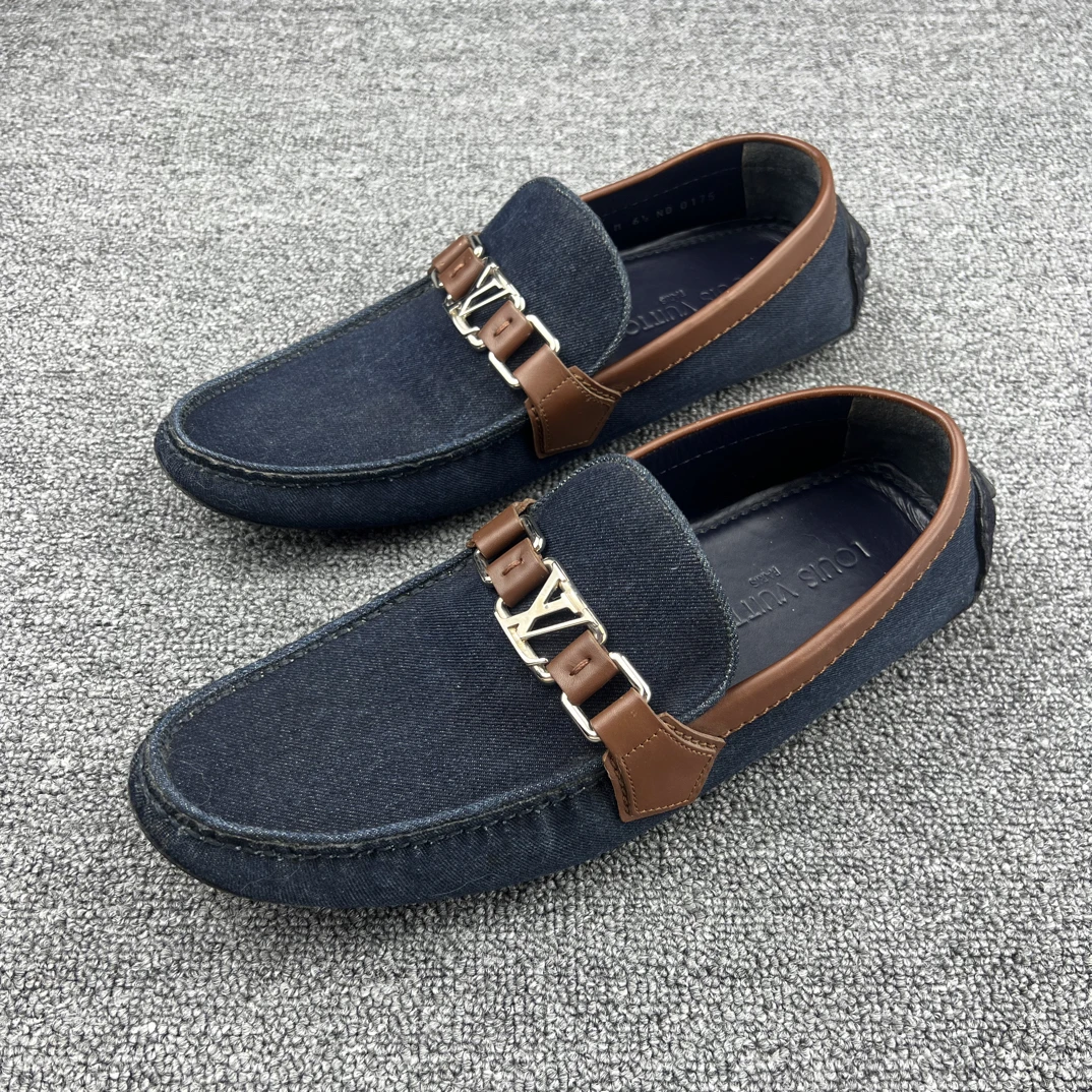 99新 LouisVuitton/路易威登 6.5码 蓝牛仔休闲豆豆鞋 99新 /6073
