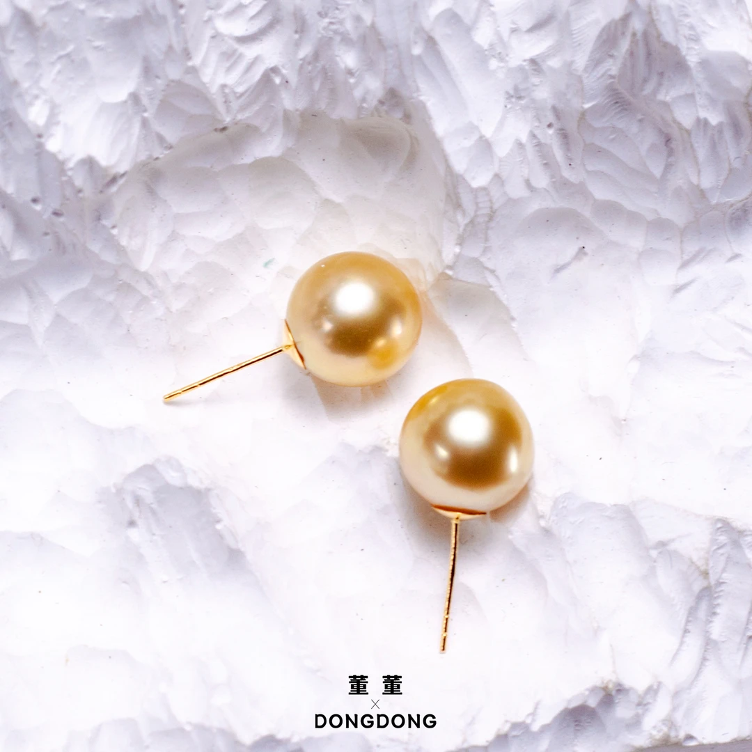 DDX717【董董】天然海水南洋金珍珠/10-11mm/G18K