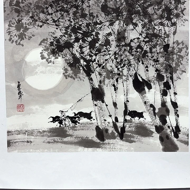 国画亲笔手绘放心去藏