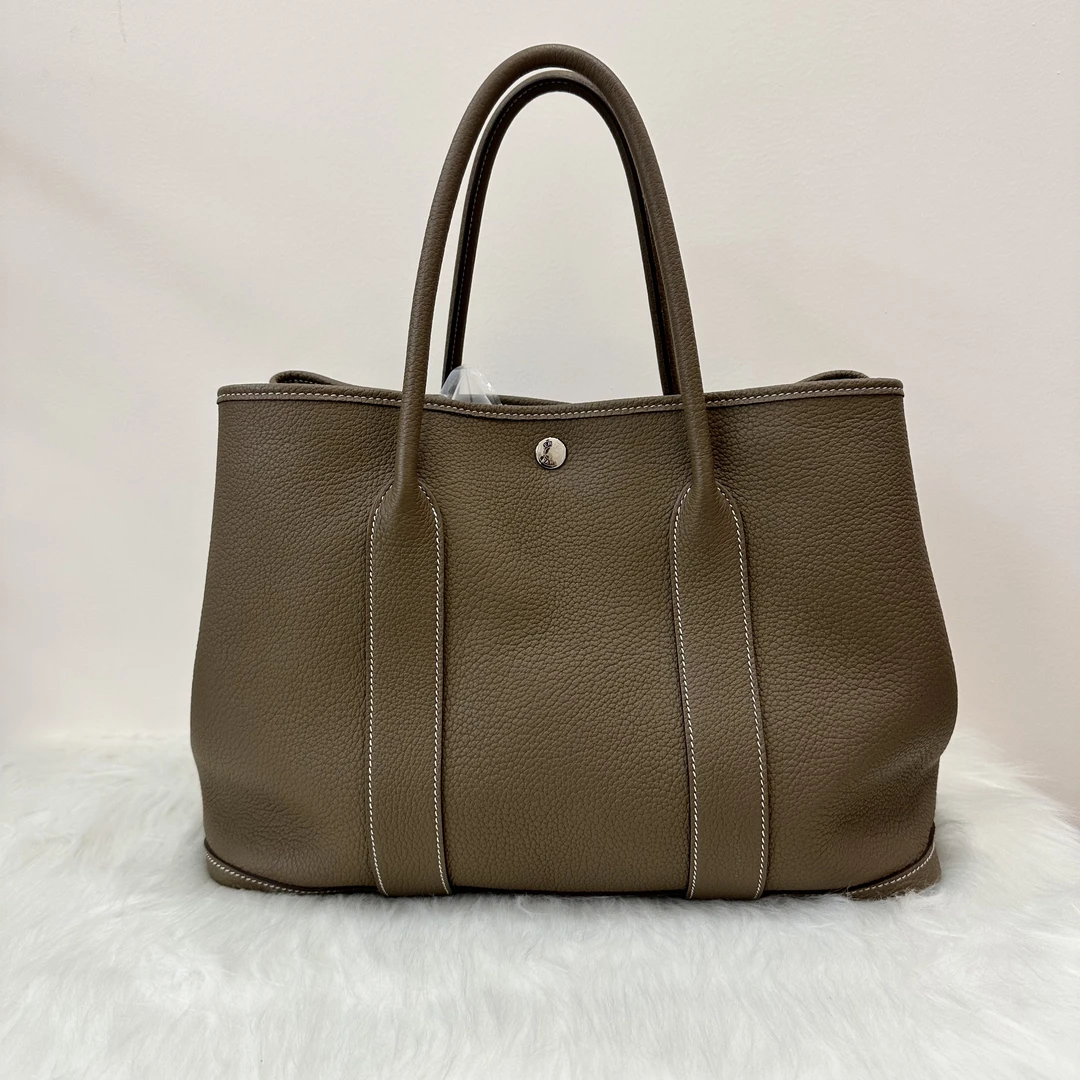 95新 Hermes/爱马仕 大象灰花园36 C刻